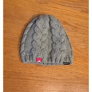 Women's Adidas Climawarm Knit Warm Winter Beanie Gray with Pink